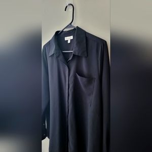 Prologue Black Button Down Long Sleeve Blouse